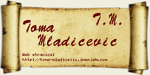 Toma Mladićević vizit kartica